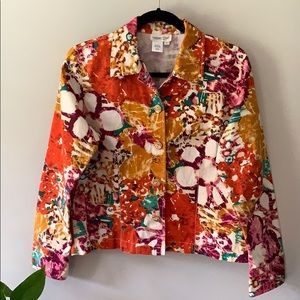 Cold water Creek lightweight jacket multicolor